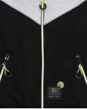 Sweat-shirt capuche en peluche avec fermeture éclair fille noir Sweat-shirt capuche en peluche avec fermeture éclair fille noir