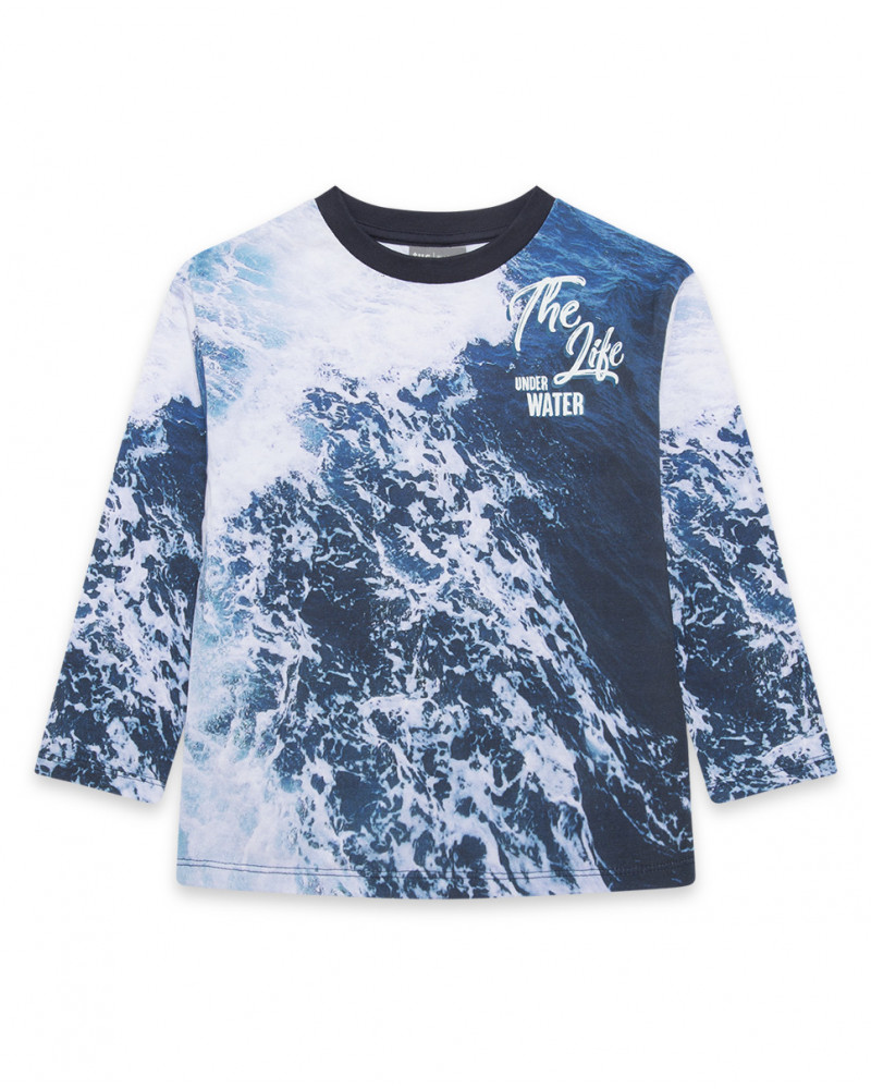Tee-shirt en jersey imprimée fille bleu wild soul