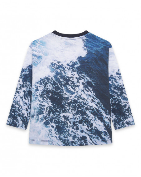 Tee-shirt en jersey imprimée fille bleu wild soul