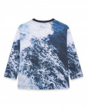 Tee-shirt en jersey imprimée fille bleu wild soul Tee-shirt en jersey imprimée fille bleu wild soul