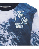 Tee-shirt en jersey imprimée fille bleu wild soul Tee-shirt en jersey imprimée fille bleu wild soul