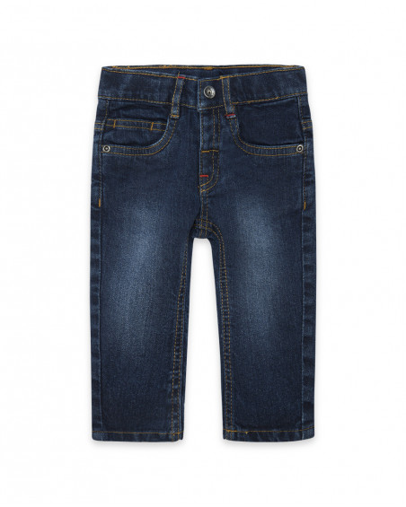 Pantalon en jeans à l'aspect usé garçon bleu mountain Pantalon en jeans à l'aspect usé garçon bleu mountain