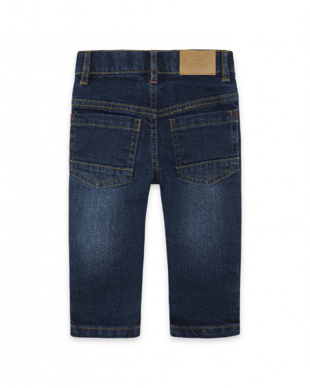 Pantalon en jeans à l'aspect usé garçon bleu mountain Pantalon en jeans à l'aspect usé garçon bleu mountain