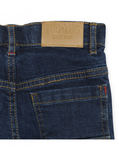Pantalon en jeans à l'aspect usé garçon bleu mountain Pantalon en jeans à l'aspect usé garçon bleu mountain