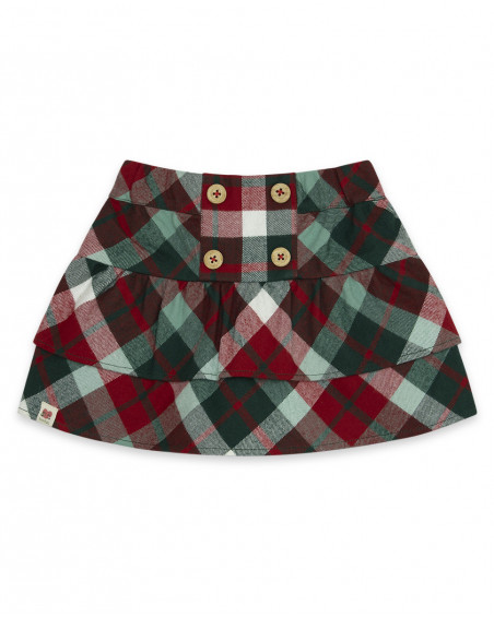 Jupe en flanelle à carreaux fille rouge highlands Jupe en flanelle à carreaux fille rouge highlands