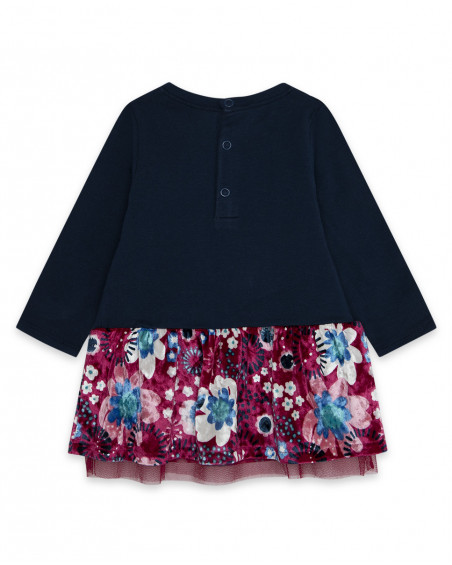 Robe combiné imprimé fille bleue kyoto girls Robe combiné imprimé fille bleue kyoto girls