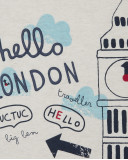 Tee-shirt en jersey message garçon blanc hello london Tee-shirt en jersey message garçon blanc hello london