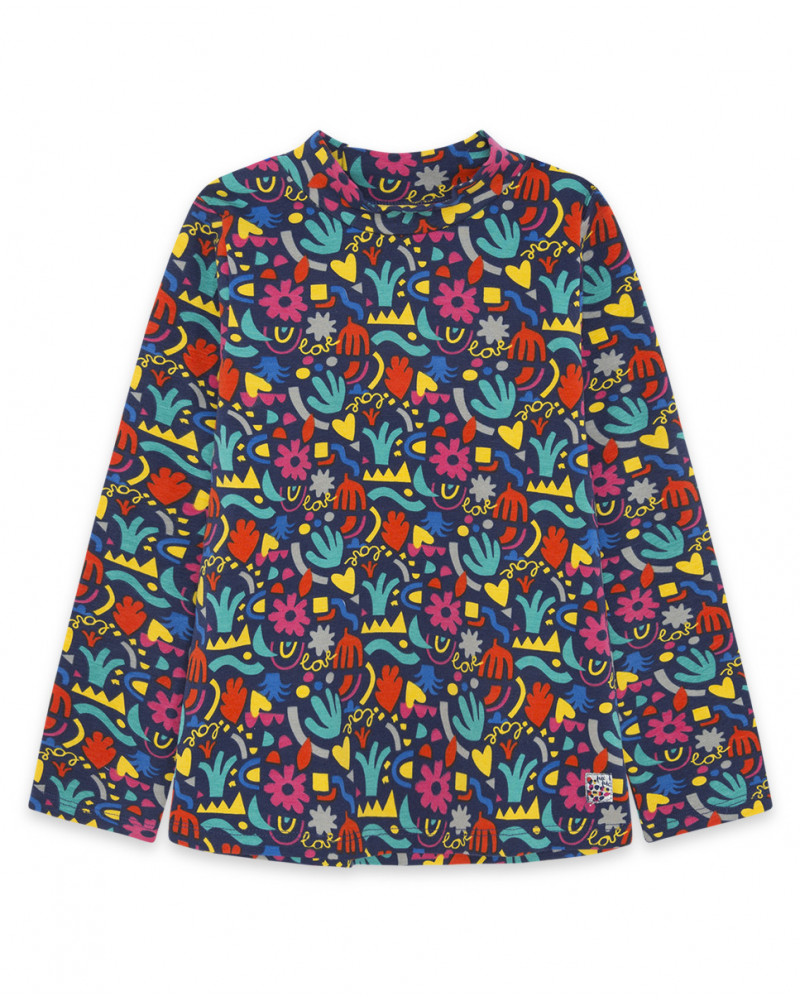 Tee-shirt en jersey imprimée fille bleu best friends 4ever