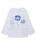 Tee-shirt en jersey fleurs fille blanc glaciar Tee-shirt en jersey fleurs fille blanc glaciar