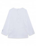 Tee-shirt en jersey fleurs fille blanc glaciar Tee-shirt en jersey fleurs fille blanc glaciar