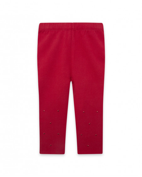 Leggings en jersey étoiles garçon rouges basicos baby Leggings en jersey étoiles garçon rouges basicos baby