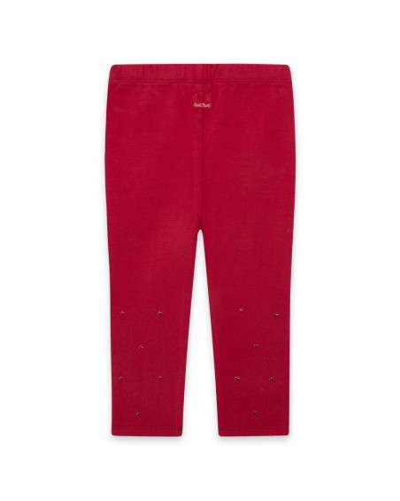 Leggings en jersey étoiles garçon rouges basicos baby Leggings en jersey étoiles garçon rouges basicos baby
