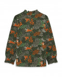 Tee-shirt en jersey imprimée fille vert hidden nature Tee-shirt en jersey imprimée fille vert hidden nature