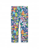 Leggings en jersey fleurs fille bleus color hikers Leggings en jersey fleurs fille bleus color hikers