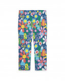Leggings en jersey fleurs fille bleus color hikers Leggings en jersey fleurs fille bleus color hikers