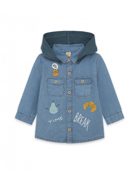 Chemise en jeans avec poches fille bleues basicos kids Chemise en jeans avec poches fille bleues basicos kids