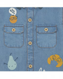 Chemise en jeans avec poches fille bleues basicos kids Chemise en jeans avec poches fille bleues basicos kids