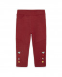 Leggings en coton molletonné avec détails fille rouges highlands Leggings en coton molletonné avec détails fille rouges highlands