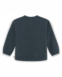 Sweat-shirt en peluche fermée sans capuche fille bleu basicos Sweat-shirt en peluche fermée sans capuche fille bleu basicos