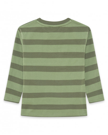 Tee-shirt en jersey message rayure fille vert dance muse Tee-shirt en jersey message rayure fille vert dance muse