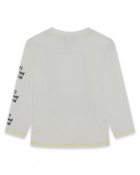 Tee-shirt en jersey message fille blanc hidden nature Tee-shirt en jersey message fille blanc hidden nature