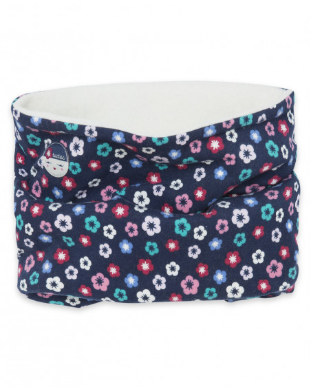 Bandana en jersey fleurs fille bleu kyoto girls Bandana en jersey fleurs fille bleu kyoto girls