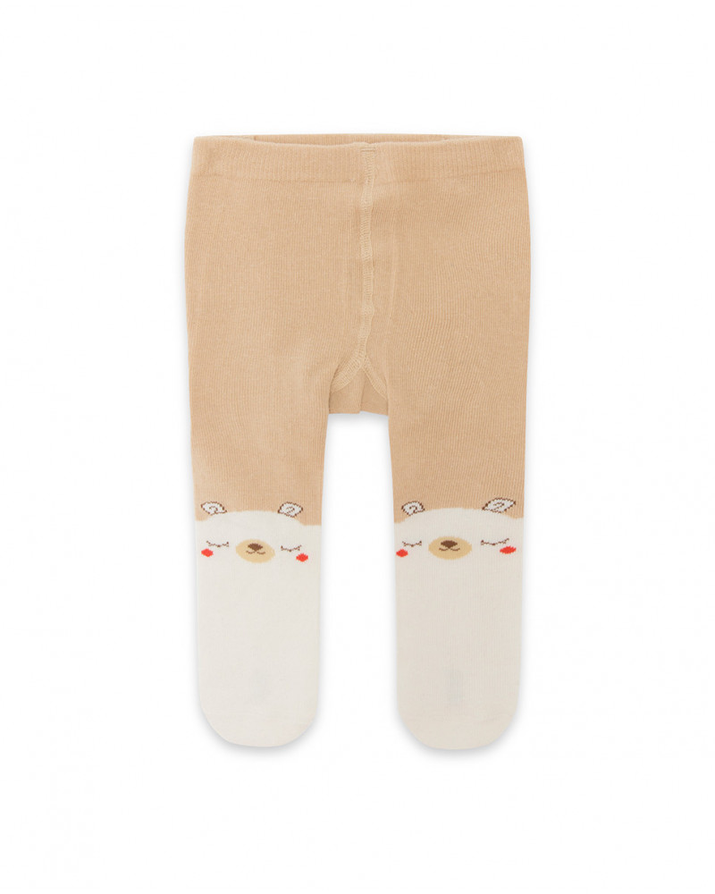 Collants teddy fille beiges brownie bears