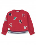 Sweat-shirt en peluche fermée sans capuche garçon rouge Sweat-shirt en peluche fermée sans capuche garçon rouge