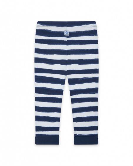 Leggings en jersey à rayures fille bleus glaciar Leggings en jersey à rayures fille bleus glaciar