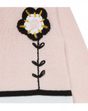 Robe en tricot fleurs fille rose bee happy Robe en tricot fleurs fille rose bee happy