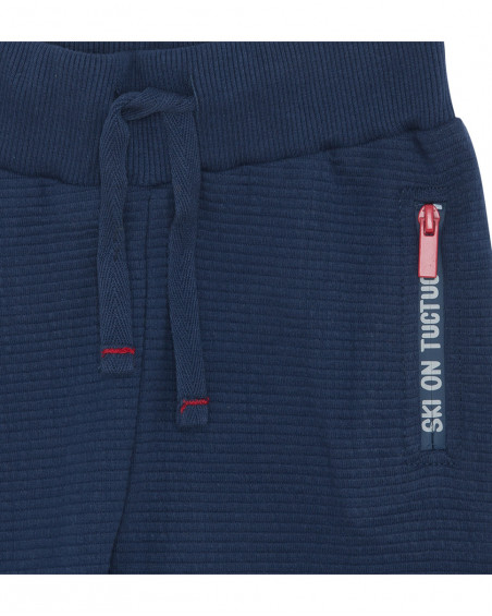 Pantalon en jersey à rayures garçon bleu glaciar Pantalon en jersey à rayures garçon bleu glaciar