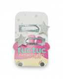 Set 2 barrettes cheveux étoiles fille gris glaciar Set 2 barrettes cheveux étoiles fille gris glaciar