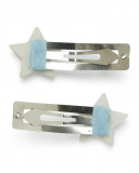 Set 2 barrettes cheveux étoiles fille gris glaciar Set 2 barrettes cheveux étoiles fille gris glaciar