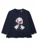Tee-shirt en jersey imprimée fille bleu hello london Tee-shirt en jersey imprimée fille bleu hello london