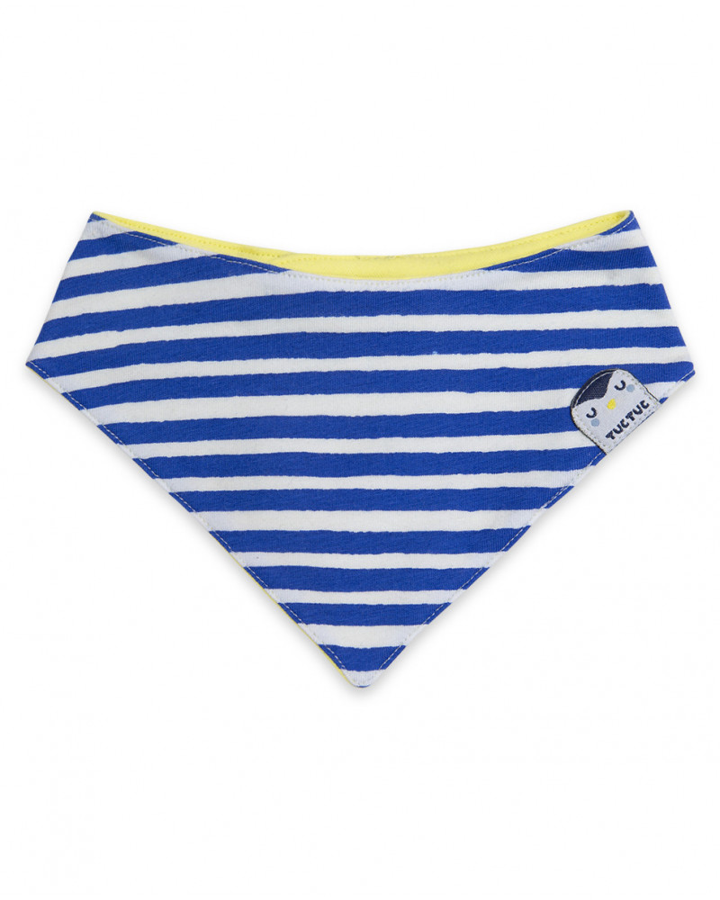 Bandana en jersey à rayures garçon bleu it's cold