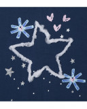 Tee-shirt en jersey étoiles fille bleu glaciar Tee-shirt en jersey étoiles fille bleu glaciar