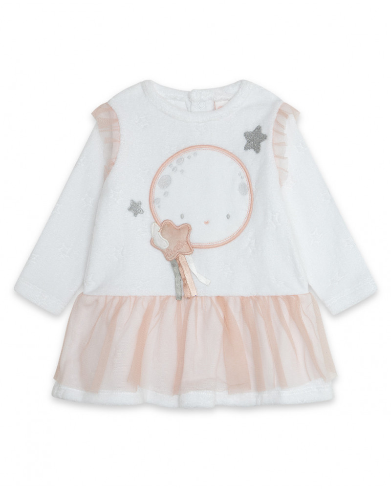Robe velours et tulle étoiles fille rose luna llena
