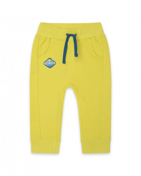 Pantalon en peluche lacets garçon vert color hikers Pantalon en peluche lacets garçon vert color hikers
