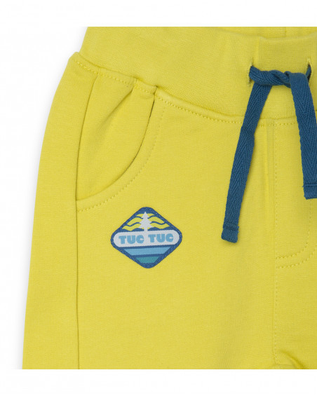 Pantalon en peluche lacets garçon vert color hikers Pantalon en peluche lacets garçon vert color hikers