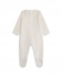 Grenouillère en velours long avec pieds garçon beige brownie Grenouillère en velours long avec pieds garçon beige brownie