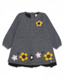 Robe en jersey fleurs fille grise bee happy Robe en jersey fleurs fille grise bee happy