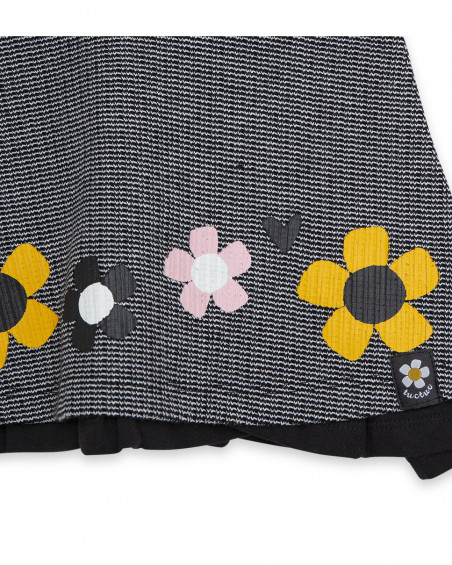Robe en jersey fleurs fille grise bee happy Robe en jersey fleurs fille grise bee happy
