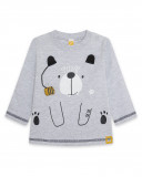 Tee-shirt en jersey manche longue garçon gris bee happy Tee-shirt en jersey manche longue garçon gris bee happy