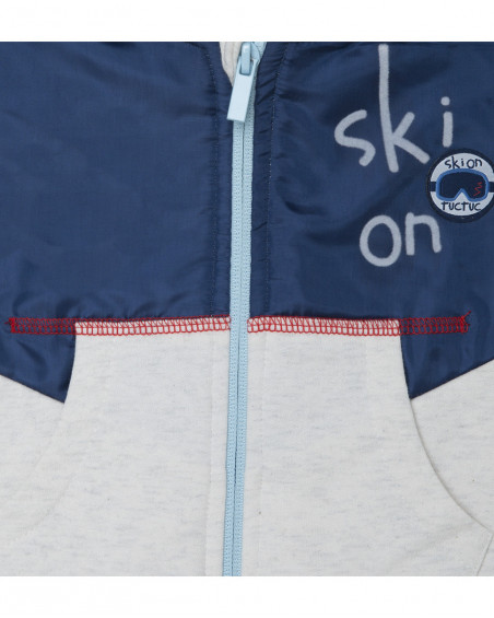 Sweat et pantalon en peluche jogging garçon bleu glaciar Sweat et pantalon en peluche jogging garçon bleu glaciar