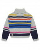 Pull-over en tricot à rayures fille gris best friends 4ever Pull-over en tricot à rayures fille gris best friends 4ever
