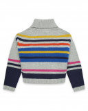 Pull-over en tricot à rayures fille gris best friends 4ever Pull-over en tricot à rayures fille gris best friends 4ever