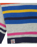 Pull-over en tricot à rayures fille gris best friends 4ever Pull-over en tricot à rayures fille gris best friends 4ever