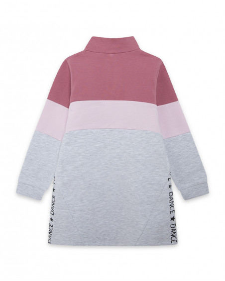 Robe en coton molletonné message garçon rose hits of 90 Robe en coton molletonné message garçon rose hits of 90