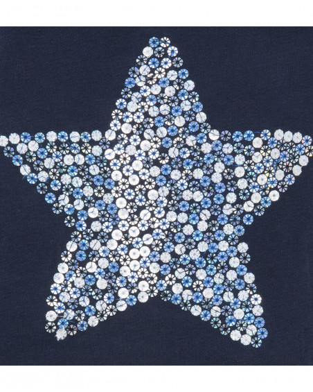 Tee-shirt en jersey étoile fille marine basicos baby