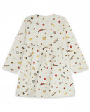 Robe en jersey imprimé fille beige brownie bears Robe en jersey imprimé fille beige brownie bears